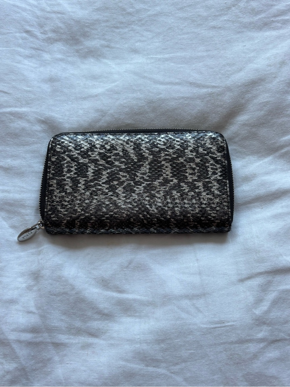 Vintage Furla Wallet - Black & Gray